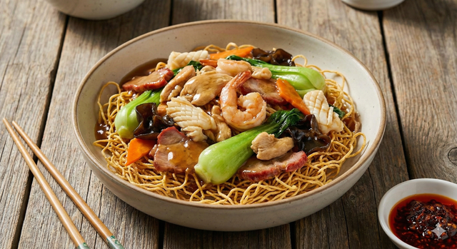 Cantonese Chow Mein (Wok Fried Noodles)